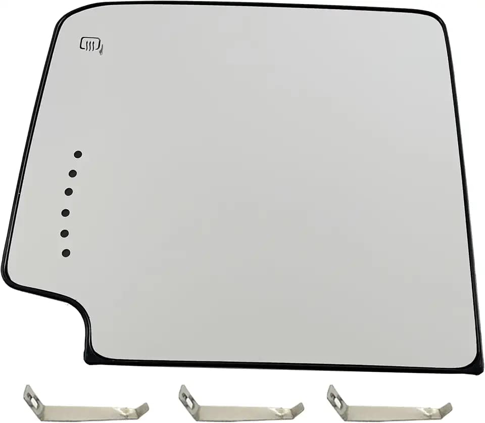 Driver Side Heated Towing Mirror Glass Compatible with 2014-2017 Chevy Silverado 1500 Silverado 2500 HD Silverado 3500 HD GMC Sierra 1500 Sierra 2500 HD Sierra 3500 HD Left Side Upper Mirror Glass
