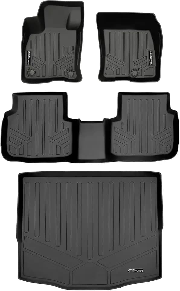 SMARTLINER All Weather Customer Fit Floor Mats 2 Rows and Cargo Behind 2nd Row Set Compatible with 2020-2025 Ford Escape
