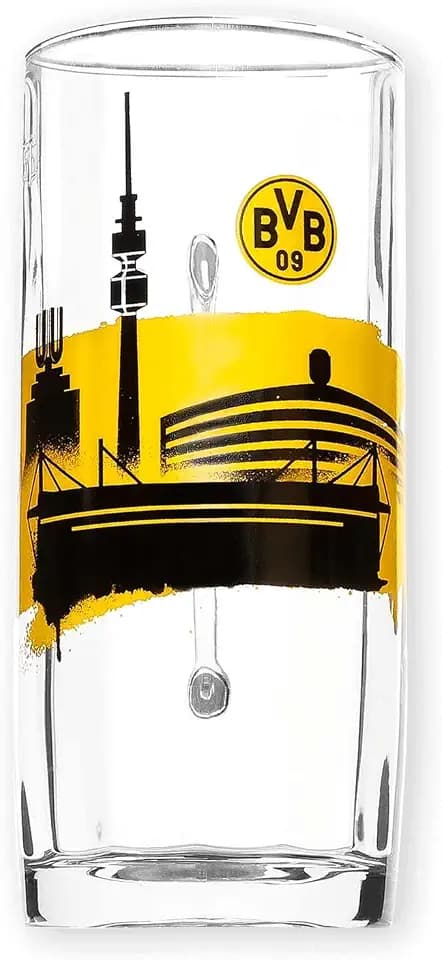 Dortmund Borussia BVB Bierglas Bierkrug Skyline
