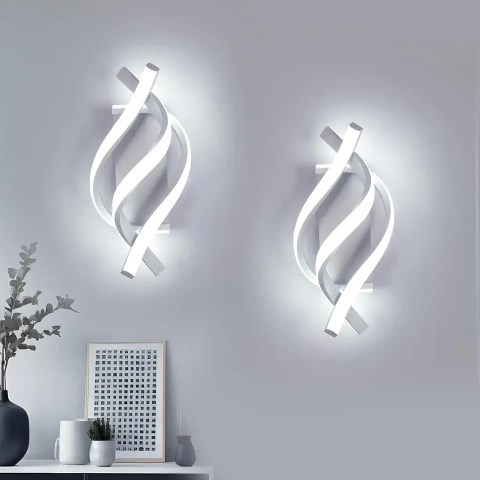 Comely LED Wandleuchte Innen, 2 Pack Weiß 22W 2500LM Wandlampe Innen
