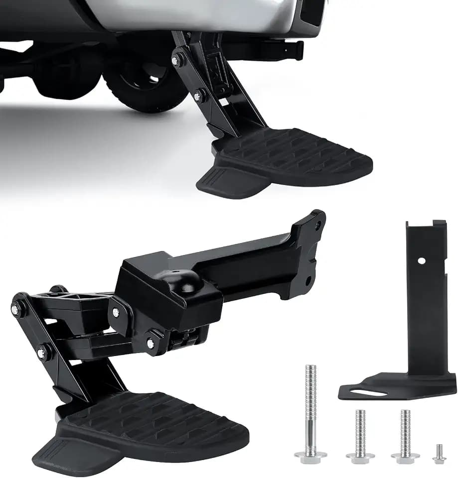 82215842AD OEM Retractable Tailgate Step Compatible with Dodge Ram 2500 3500 (2019-2024), Truck Rear Bumper Corner Bedstep Replace#82215842AH 82215842AI 82215842AC 82215842AG 82215842AE