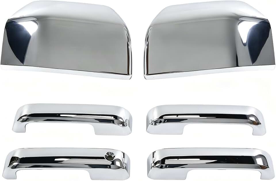 AUCERAMIC Chrome Full Mirror Covers + Door Handle Covers