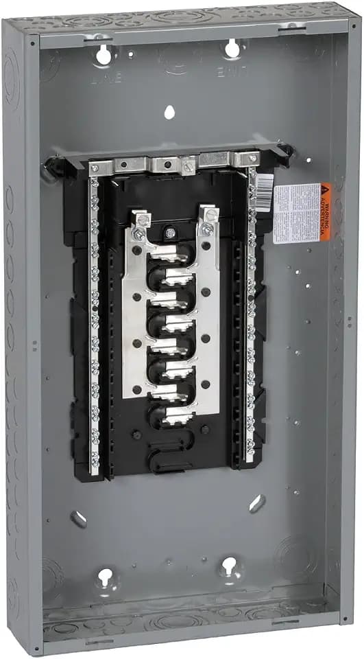 Square D - HOM1632L125PC Homeline 125-Amp 16-Space 32-Circuit Indoor Main Lugs Load Center with Cover, Plug-on Neutral Ready