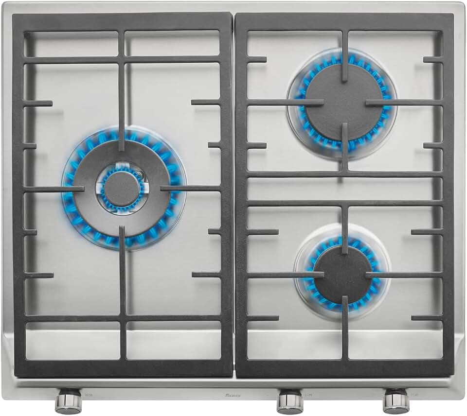 Plaque au gaz Teka EX60.1 3G 60 cm 60 cm Acier inoxydable Noir (3 Feux à gaz)