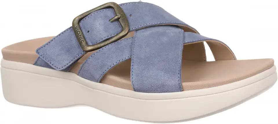 Vionic Starla Women's Orthotic Slide Sandal - Adjustable Buckle Comfort Platform