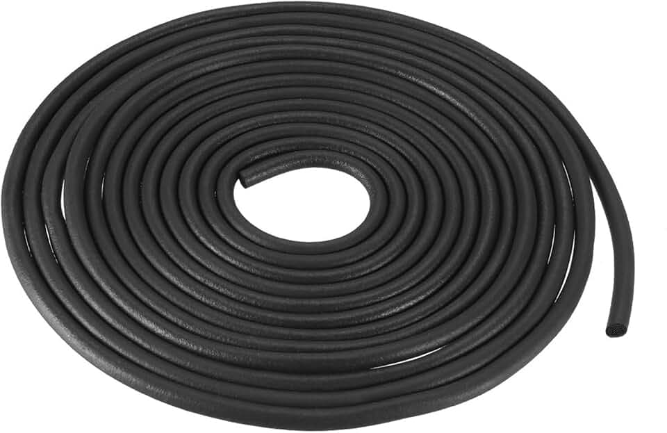 uxcell Foam Rubber Weather Seal Strip, 5mm(13/64") Diameter 8 Meters (26.25Ft) Long Round EPDM Rubber for DIY Gasket, Warehouse, Pads, Foam Tubing, Crafts