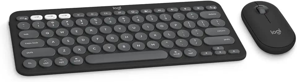Logitech Pebble 2 Compact Wireless Keyboard & Mouse for Mac, iPad, Graphite