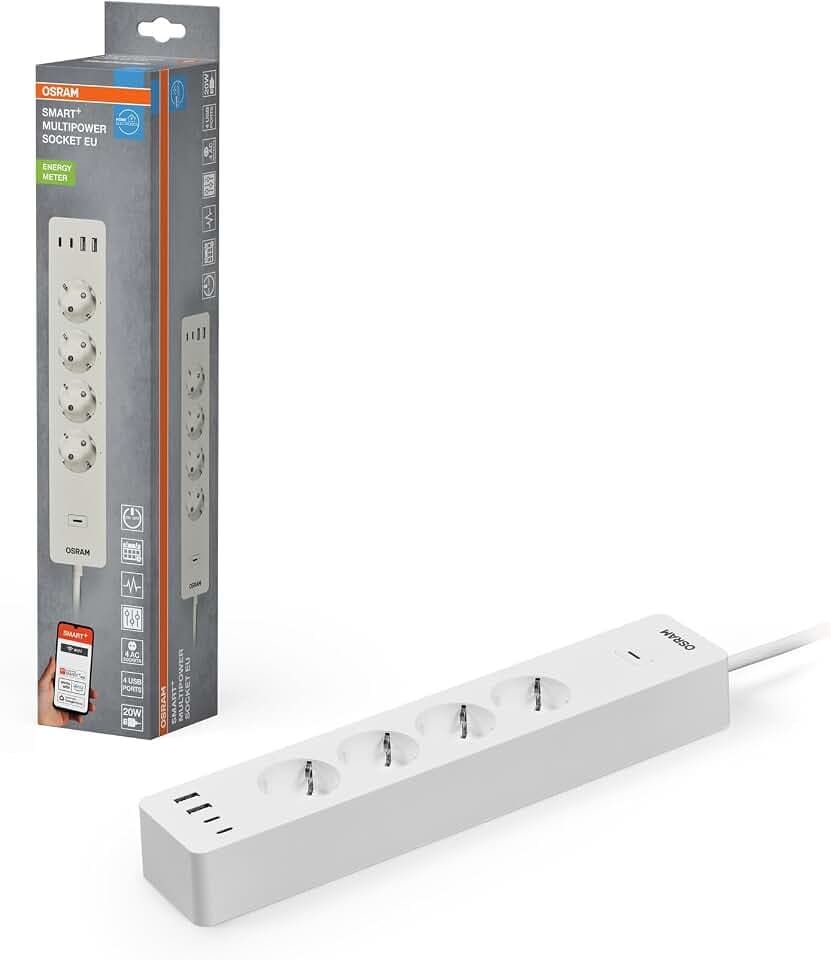 OSRAM SMART+ Wifi 4-fach Steckdosenleiste EU Weiß