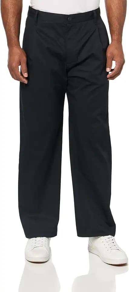 HUGO Men's Wide Leg Cotton Trousers