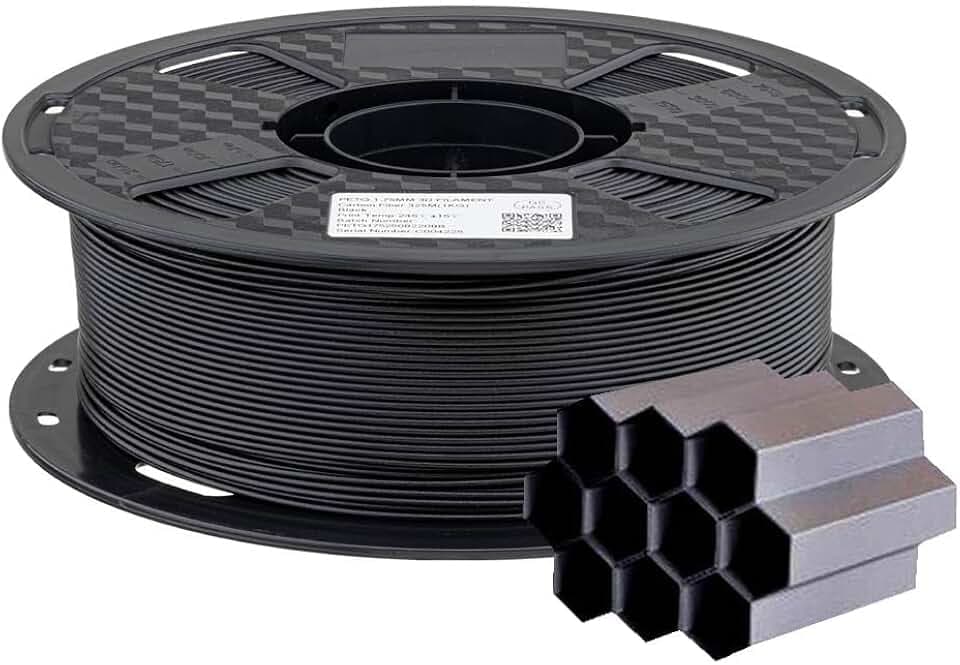 CC3D PETG CF Filament Schwarz 3D Drucker Filament aus Karbonfaser 1,75 mm 1kg Spule 3D-Druckmaterial