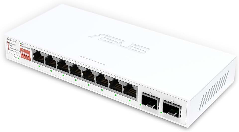 ASUS QG-U1080 8-Port 2.5G und 2-Port 10G SFP+ Switch