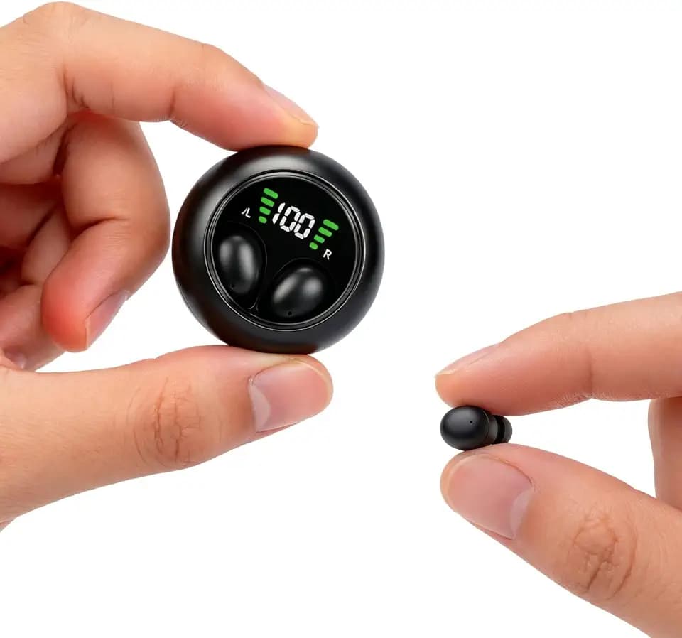 Xmenha Schlaf Bluetooth Unsichtbare Kopfhörer Kabellos Kleine Ohren Schlafen Seitenschläfer Wireless Sleep in Ear Noise Cancelling Earbuds Headphones Schlafkopfhörer Ohrhörer Ohrstöpsel zum Schlafen