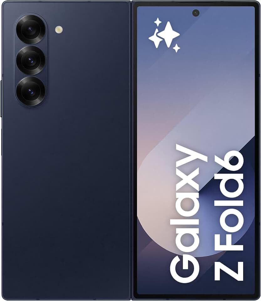 Samsung Galaxy Z Fold6 AI-Smartphone, Simlockfreies Handy ohne Vertrag, 256 GB Speicher, 50-MP-Kamera, Großes Display, Lange Akkulaufzeit, Navy, 3 Jahre Herstellergarantie