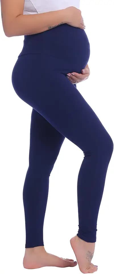 Joyaria Baumwolle Umstandsleggings Damen Lang Schwangerschaft Leggings