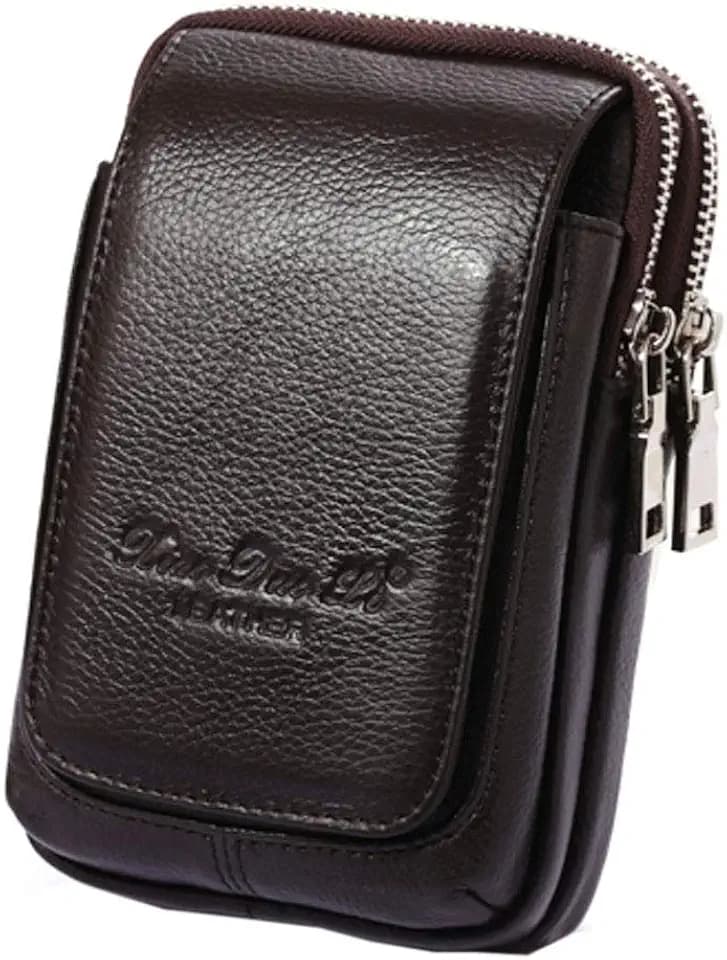 Leather Waist Pack Phone Belt Bag for Men Loop Holster Wallet Cellphone Case Pouch Pack Clip Money Purse