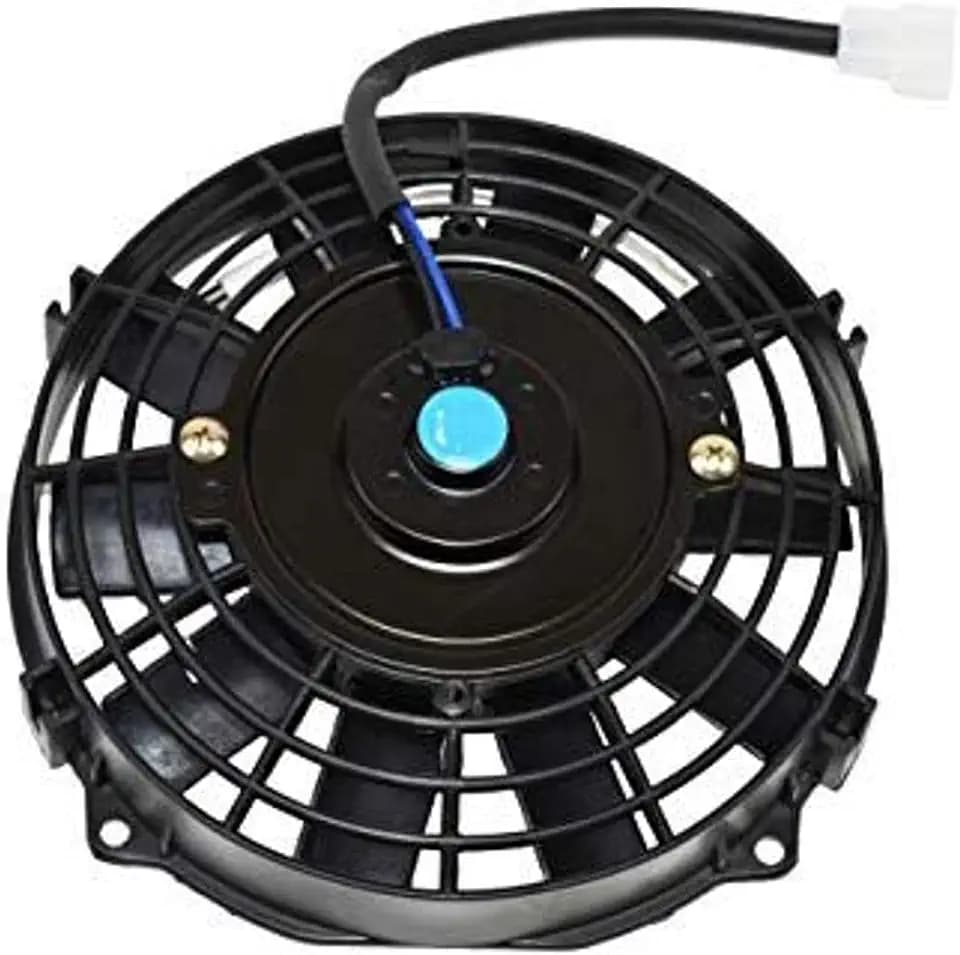 A-Team Performance Universal 8-Inch Radiator Cooling Fan Type 120021-12 V, Black - Reversible Blades & 1700 CFM Cooling Fan - Battery-Operated Portable Units for Garage & Bedroom