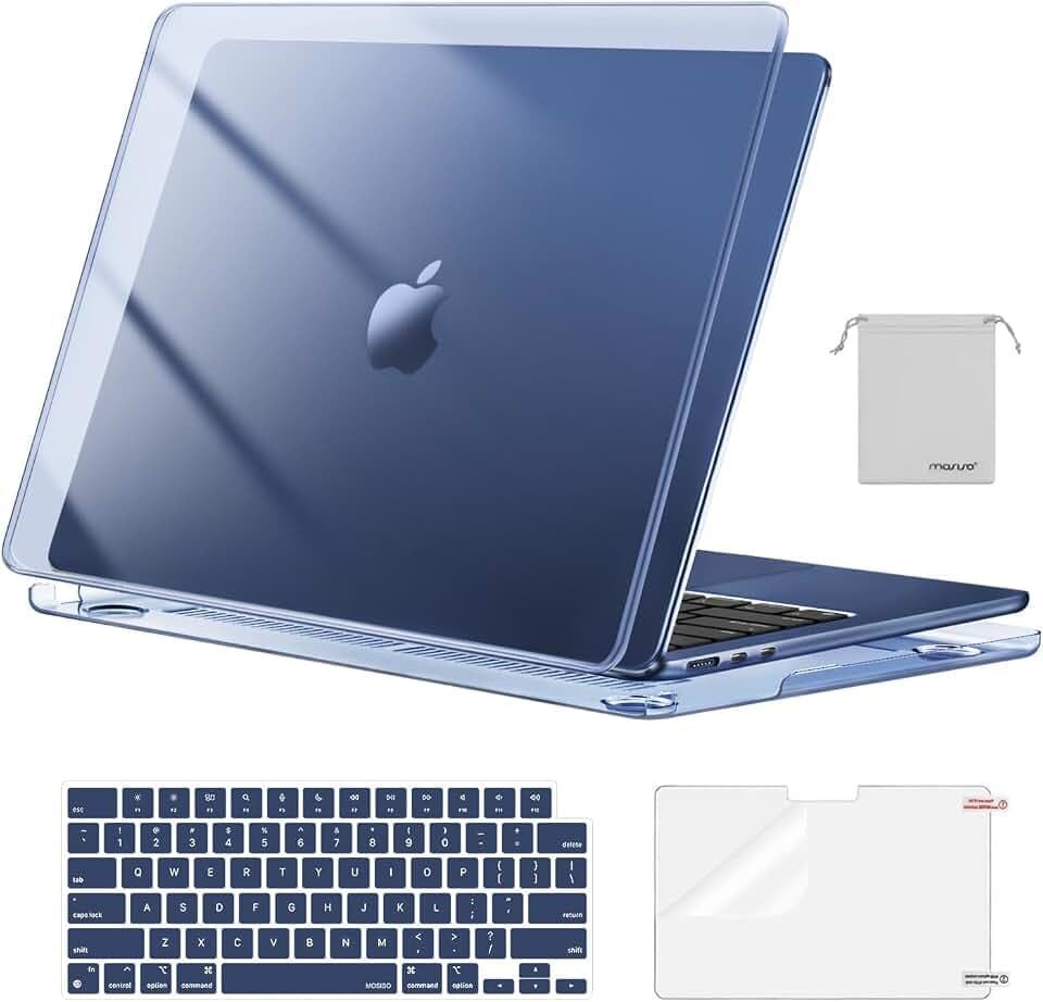 MOSISO Compatible with MacBook Air 13 inch Case M5 2026 M4 M3 M2 2025-2022