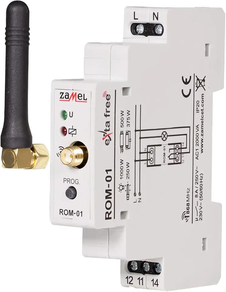 EXTA Free Funkempfänger Funk Empfänger 1 Kanal Verteilerkästen Steuerung Smart Home Drahtlos Kabellos ROM-01