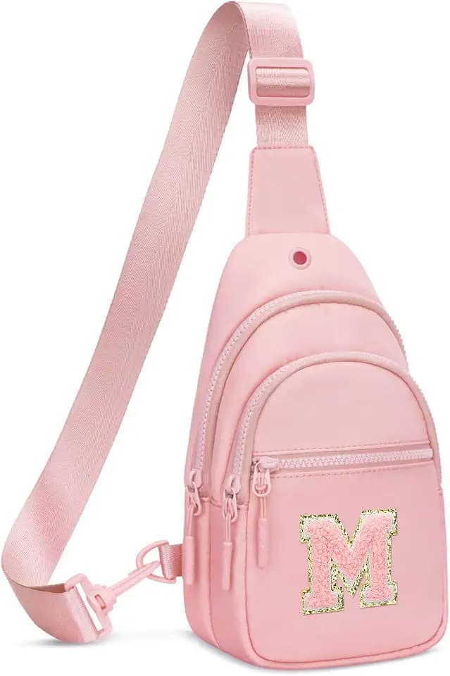 Personalized Initial Sling Bag Gifts Fanny Pack Purse for Girls