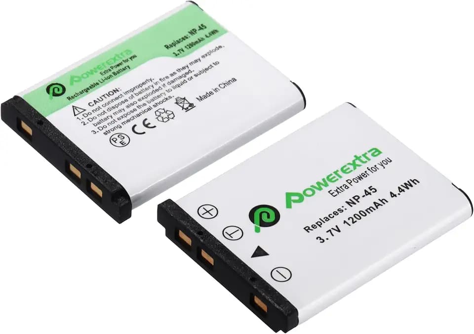 2 Pack NP-45/NP-45A/NP-45B/NP-45S/EN-EL10/Li-40B/Li-42B 1300mAh Battery