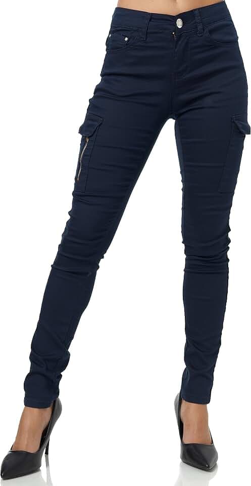 Elara Damen Cargo Jeans Chunkyrayan