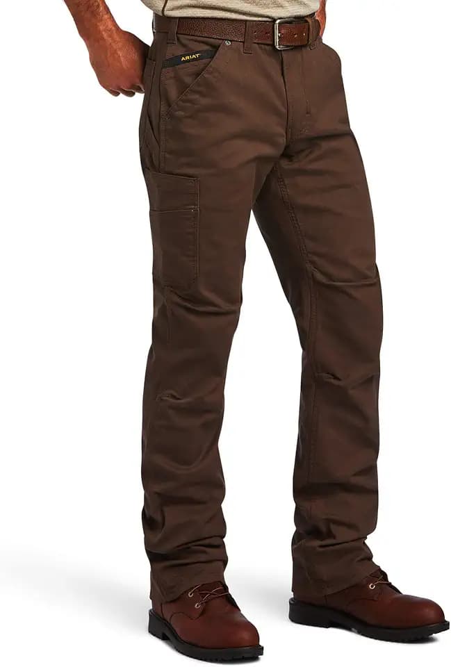 Ariat Mens Rebar M5 Straight Durastretch Washed Twill Dungaree Straight Leg Pant