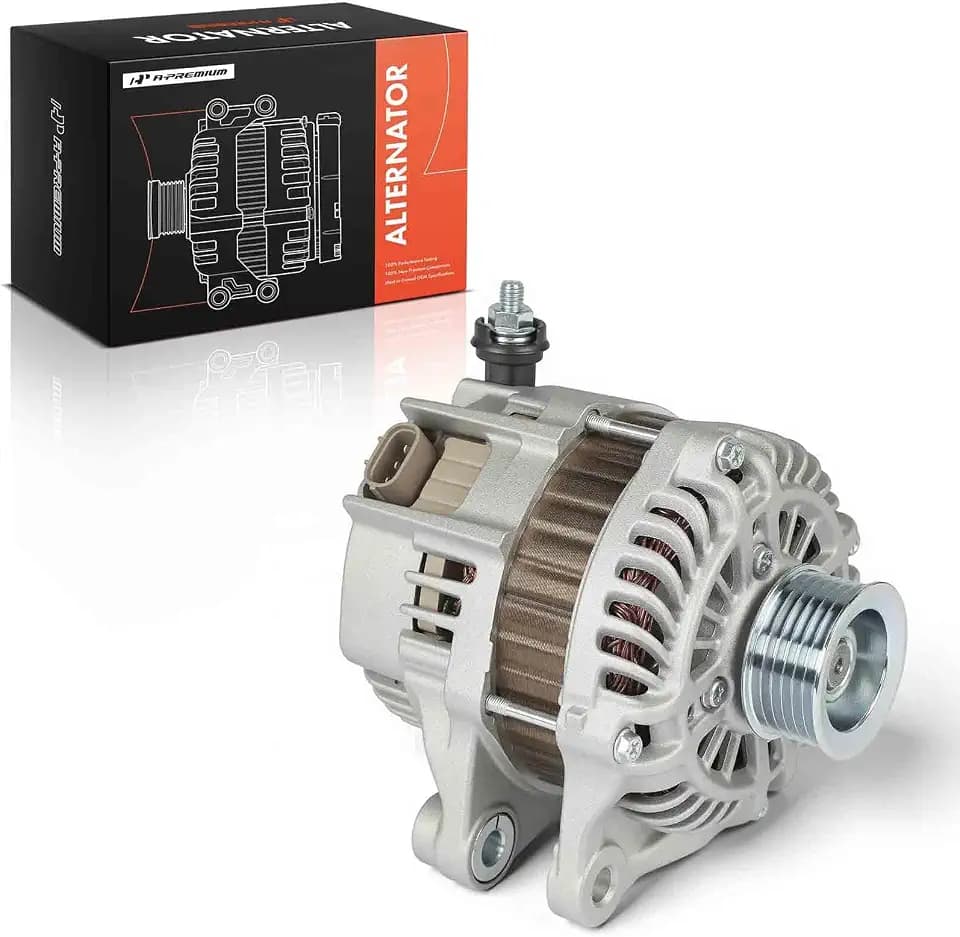 A-Premium Alternator, 12V 100A 6-Groove Pulley CW, Compatible with Mazda