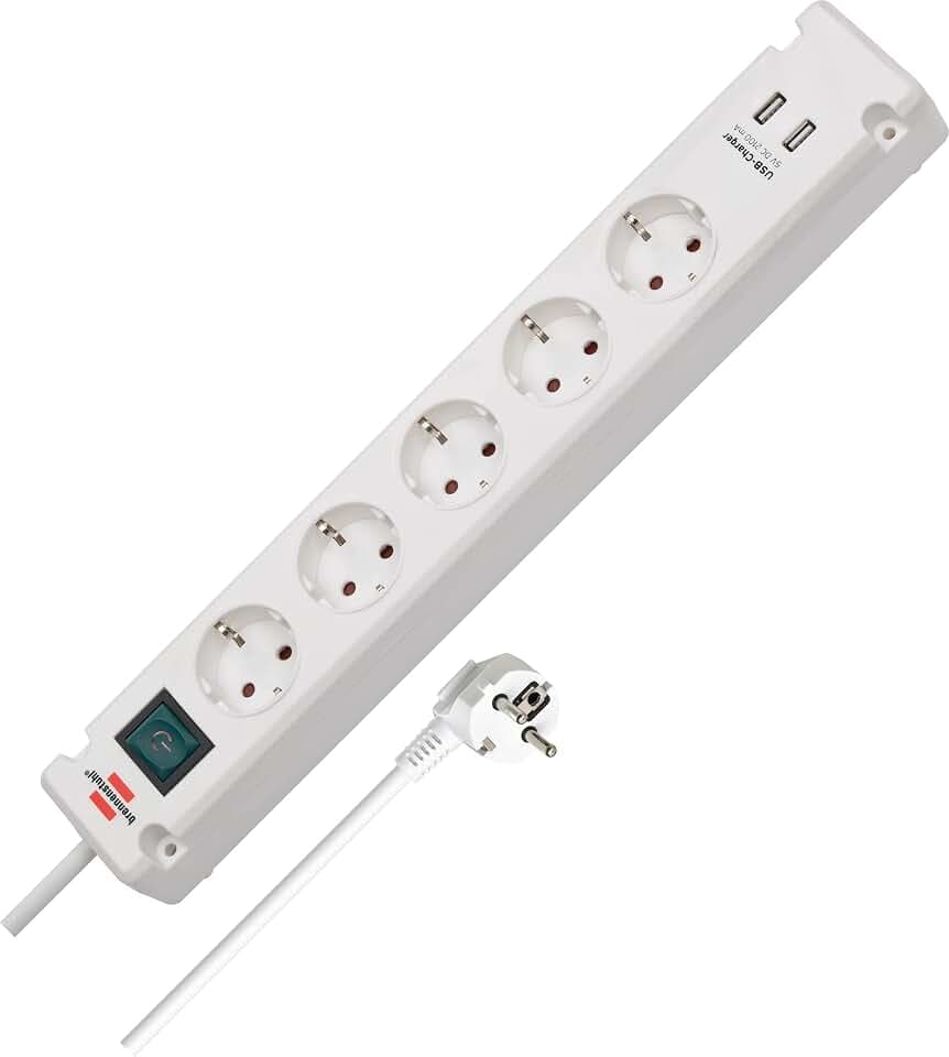 Brennenstuhl Bremounta Steckdosenleiste 5-Fach mit USB-Ladefunktion