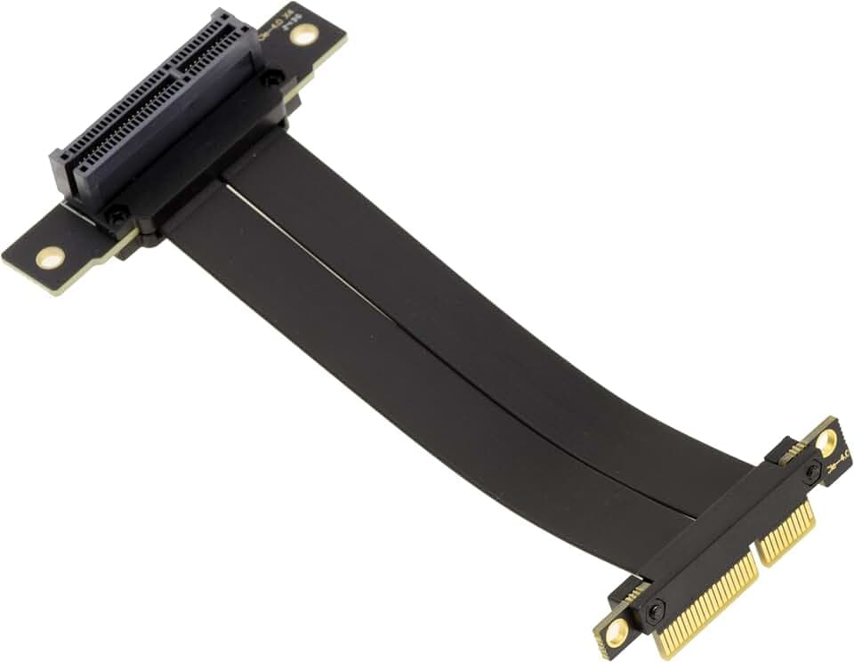 KALEA-INFORMATIQUE Riser PCI Express Gen 4.0-Erweiterungsmatte ein PCIe x4-Stecker auf eine Buchse, mit einer Bandbreite von 64 GT/s.