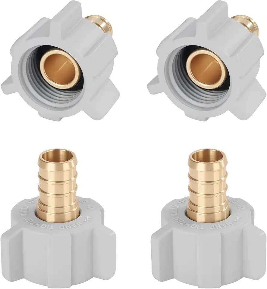 1/2" Pex x 1/2" Female NPT Swivel Adapter No-Lead Brass Crimp Fitting,PEX-B Compatible,4-Pack