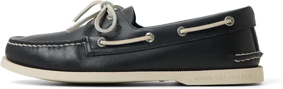 Sperry Men's Authentic Original 2-Eye Leather Boat Shoe, Navy, 11.5