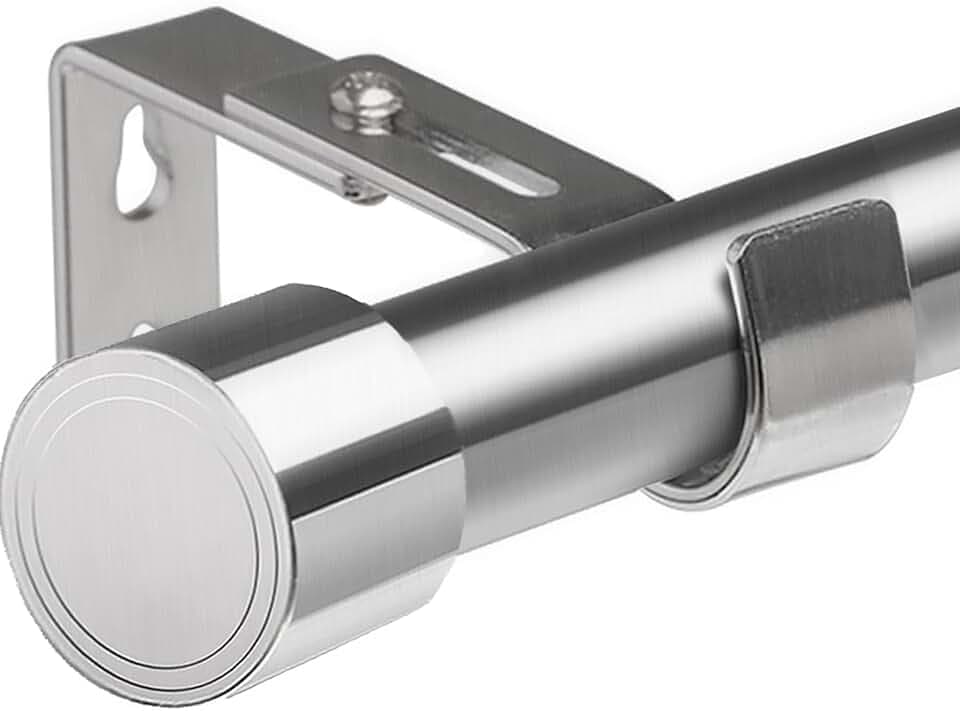 Vorhangstange Ausziehbar Gardinenstangen Vorhänge Stangen Verstellbare Gardienenstange für Schlafzimmer, Wohnzimmer, Küche(84-185CM Φ25mm)