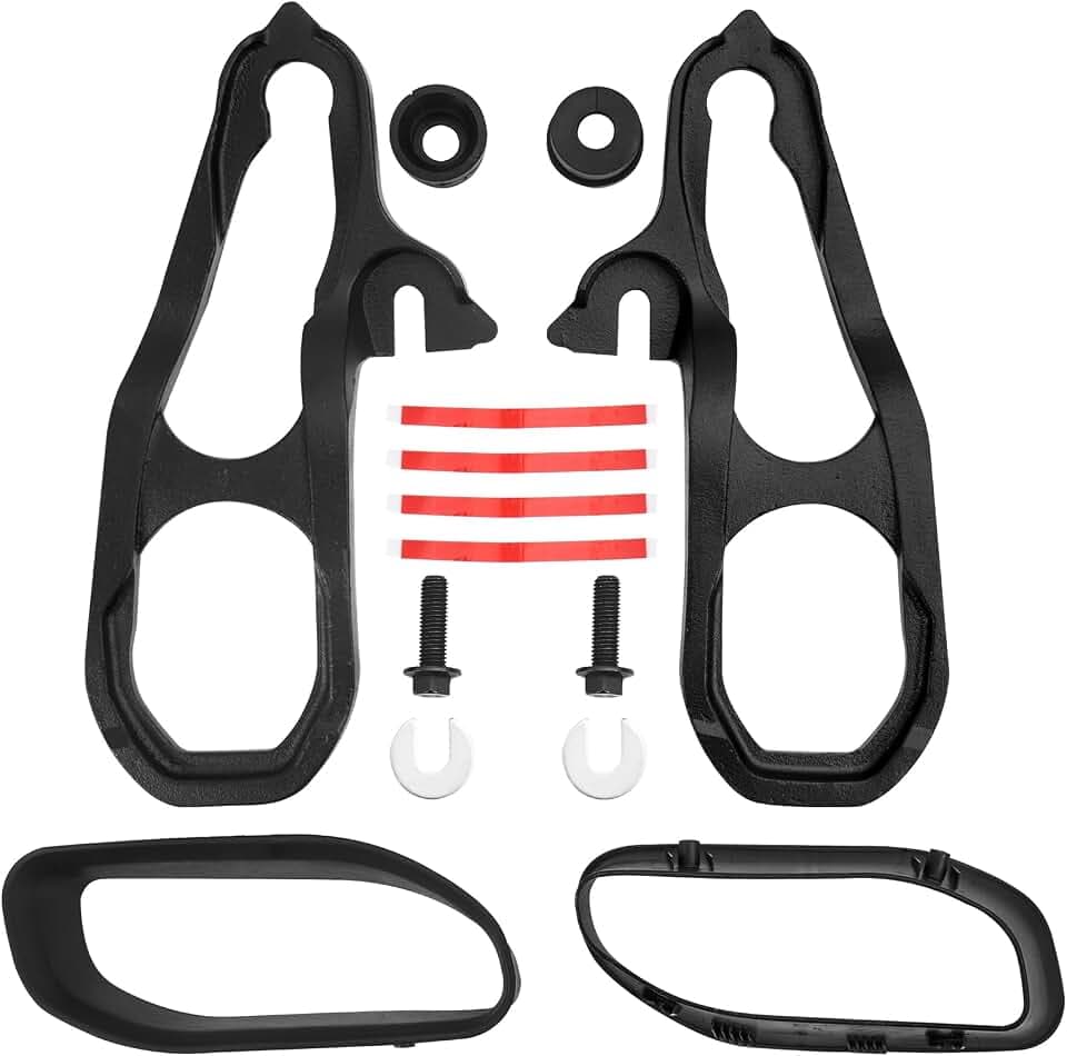68272944AB Front Car Forged Heavy Duty Tow Hooks (Black)