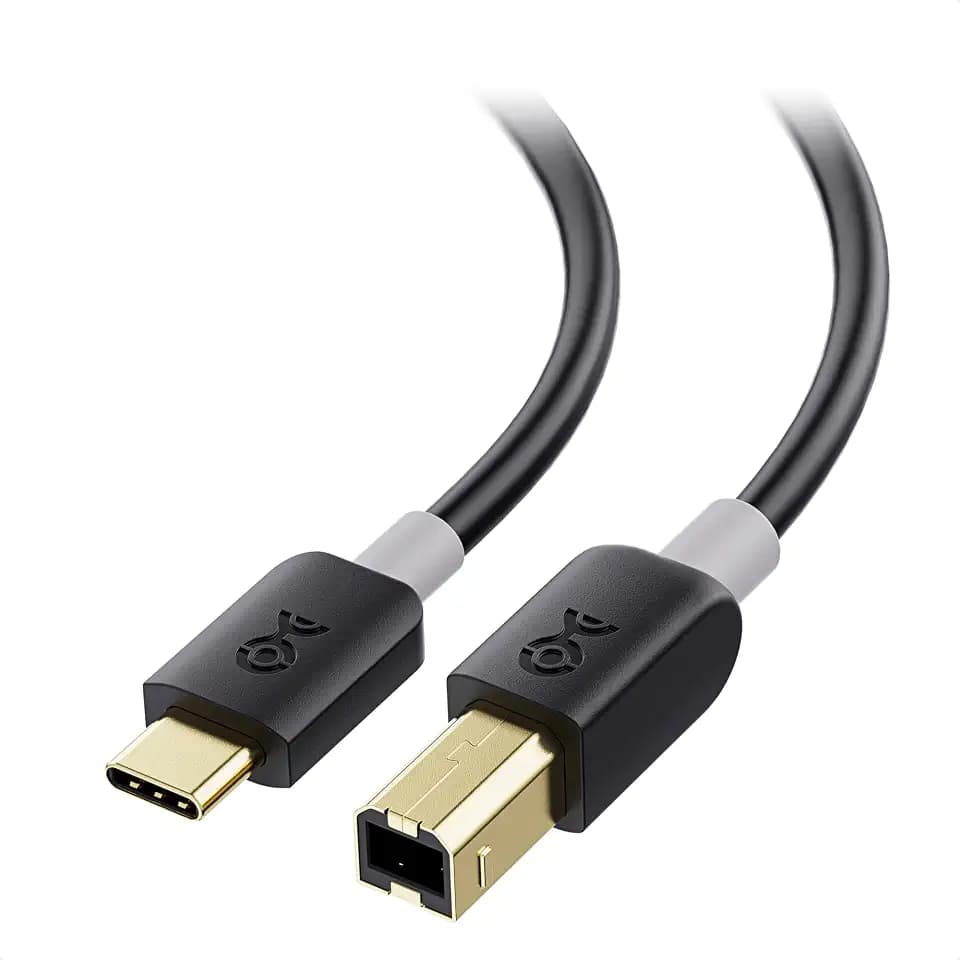 Cable Matters USB B to USB C Cable, 1ft, Black