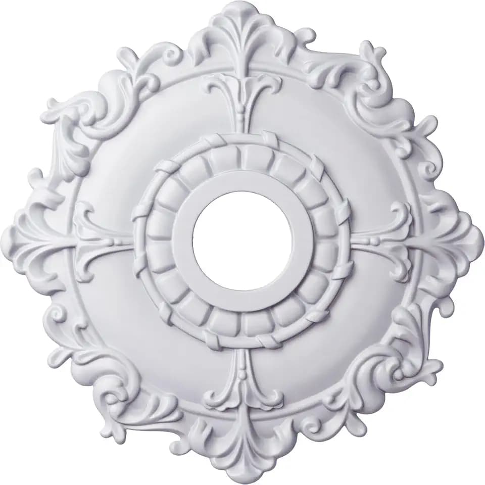 18"OD x 3 1/2"ID x 1 1/2"P Riley Ceiling Medallion (Fits Canopies up to 4 5/8")