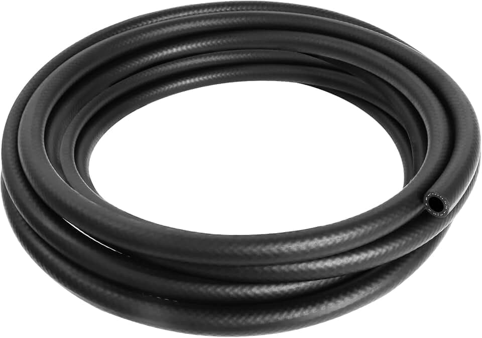 5/16 Inch (8mm) ID Fuel Line Hose, 10 FT 302PSI Push Lock NBR Rubber Hose for Automotive