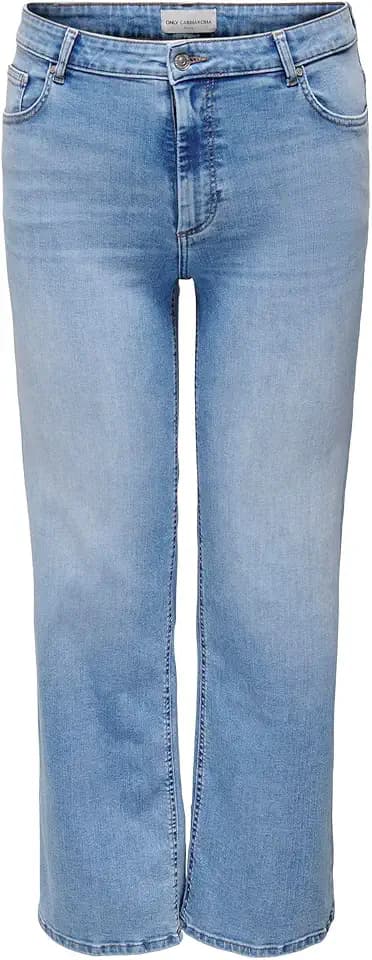 CARMAKOMA Female Jeans mit weitem Bein CARWILLY Hohe Taille Weiter Beinschnitt Jeans