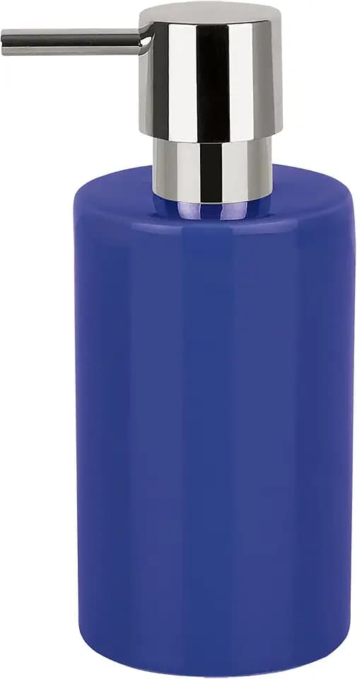 Spirella Seifenspender Tube | mit Pumpe | Flüssigseifen-Spender | Porzellan | 300ml | Langliebig und Robust | Blau, Unique