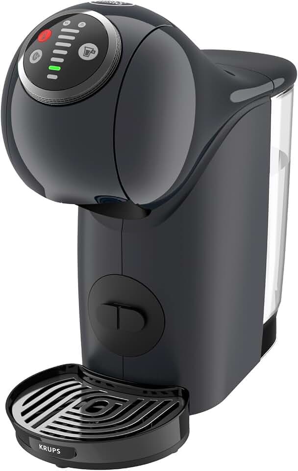 NESCAFÉ Dolce Gusto Genio S Plus von Krups, kompakte Kapselkaffeemaschine, 0,8 Liter Kapazitat, 1500 Watt, automatische Entkalkungswarnung , kosmisch-grau, ‎KP340B