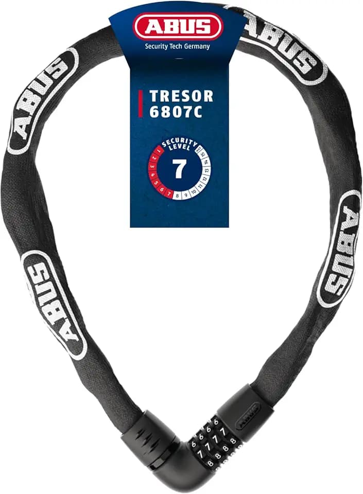 ABUS Kettenschloss Tresor 6807C, Länge 110 cm, schwarz