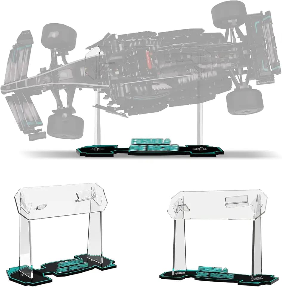 cooldac Acrylic Display Stand for Lego Technic Mercedes-AMG W14 E Performance Race Car Building Set (Stand Only, No Model), Display Bracket for 42171 Race Car Model