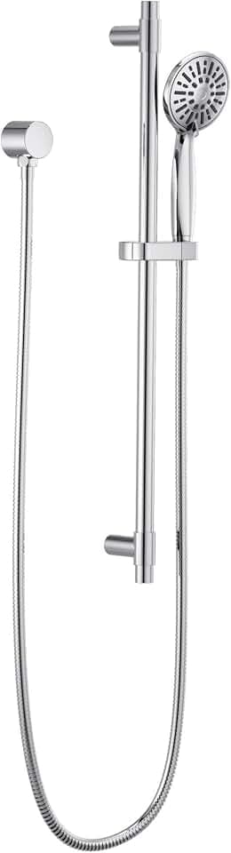 Delta Faucet Slide Bar Hand Held Shower with Hose, Chrome Handheld Shower Head, Slide Bar Hand Shower, Handheld Shower, Detachable Shower Head, Chrome 51361