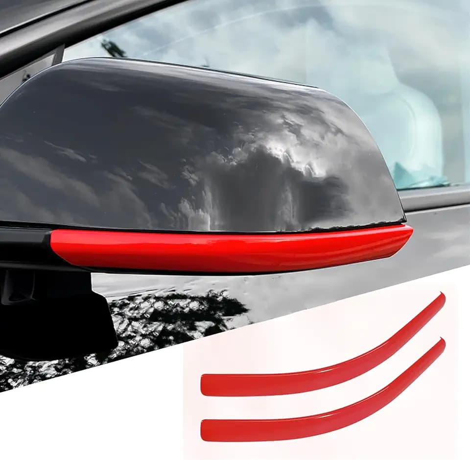 Side Mirror Trim Strip for Tesla Model Y-Red