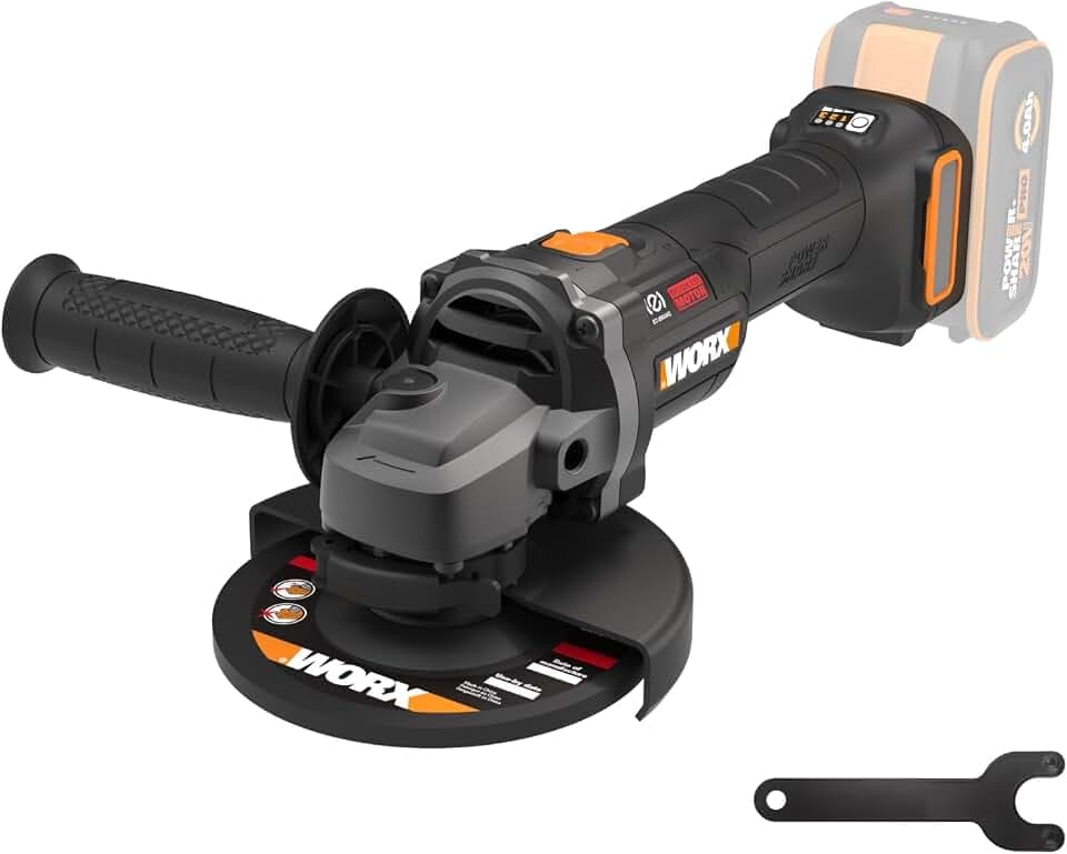 WORX WX814.9 Akku-Winkelschleifer 20V, ohne Akku & Ladegerät, 8600 U/min