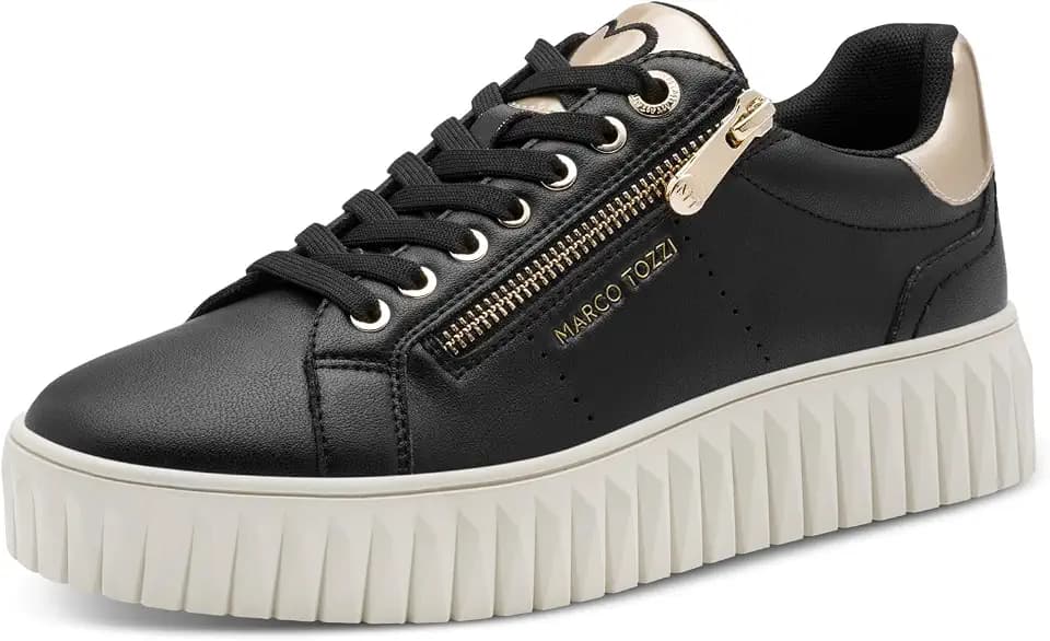 MARCO TOZZI Damen Sneaker weiches Feel Me Wechselfußbett weiches Innenfutter Stilvoll