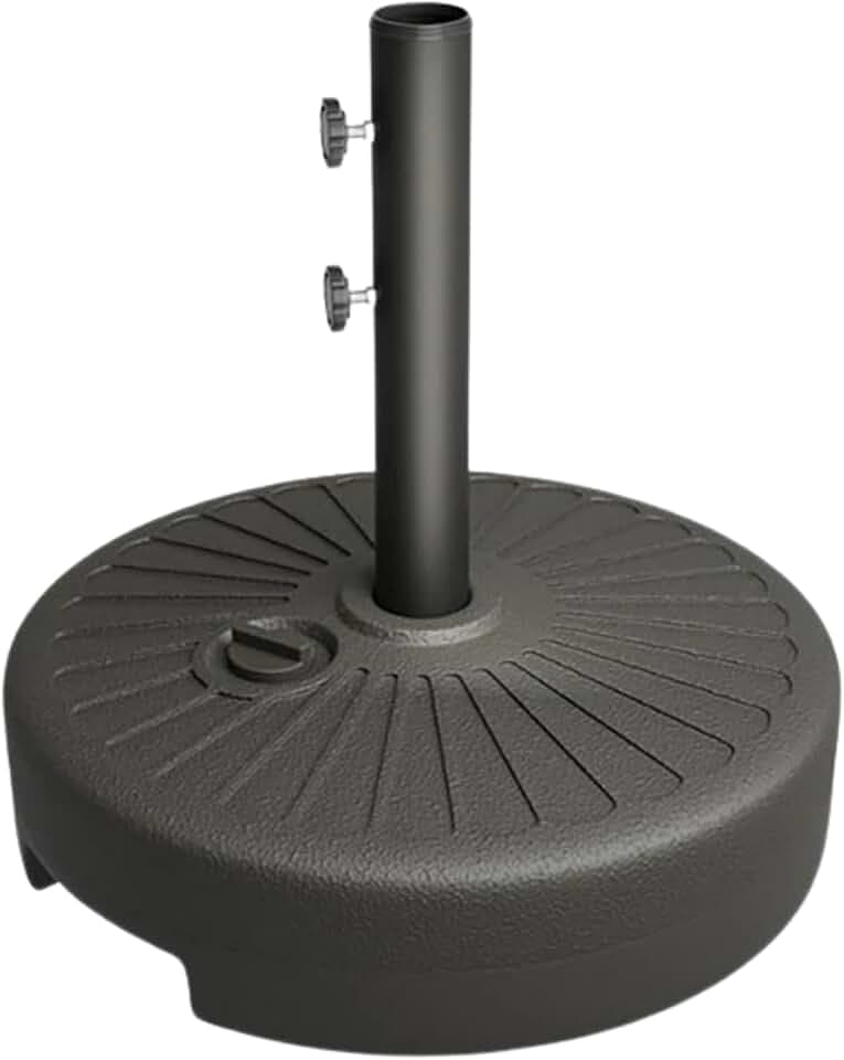Fillable 81.5lb Max Capacity Umbrella Base,Outdoor Umbrella Stand with Steel Holder,Water or Sand Fillable for Outdoor,Lawn,Garden,Market