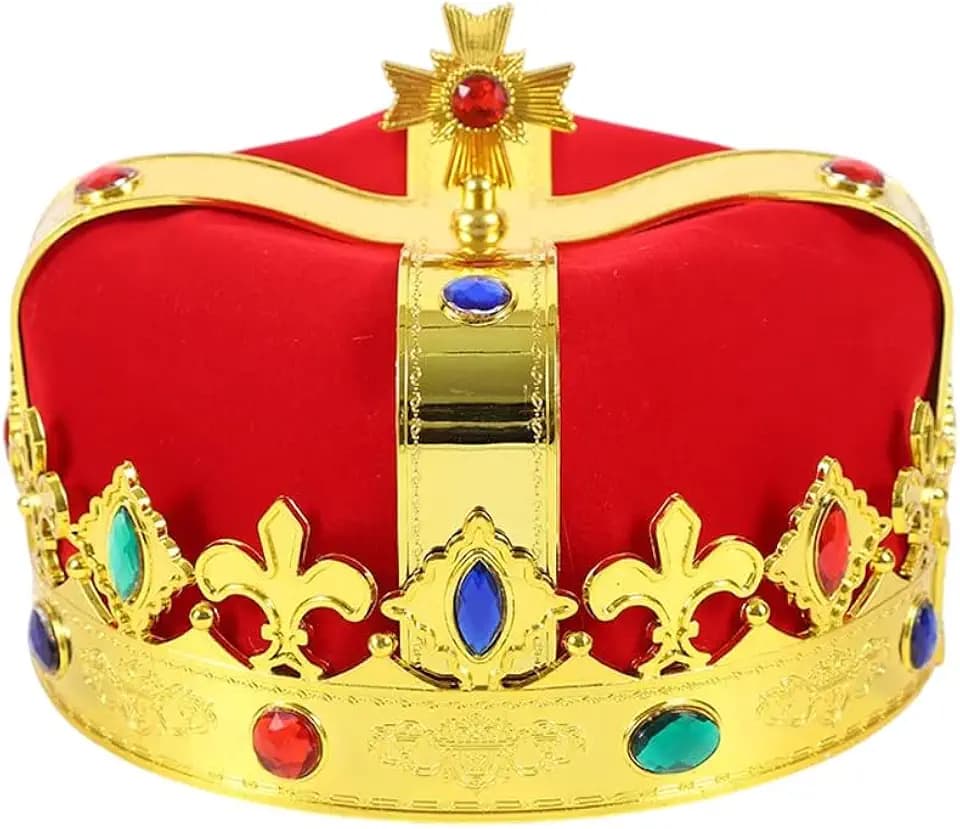 Royal Jeweled King's Crown For Unisex Birthday Halloween Costume Hats Party Prom Pageant Homecoming