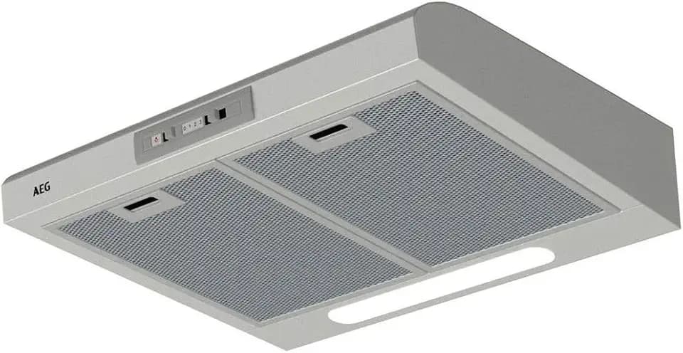 AEG DUB2610W Unterbau-Dunstabzugshaube / Abluft oder Umluft / 60cm / Weiß / max. 71 m³/h / min. 63 – max. 69 dB(A) / D / Schiebeschalter