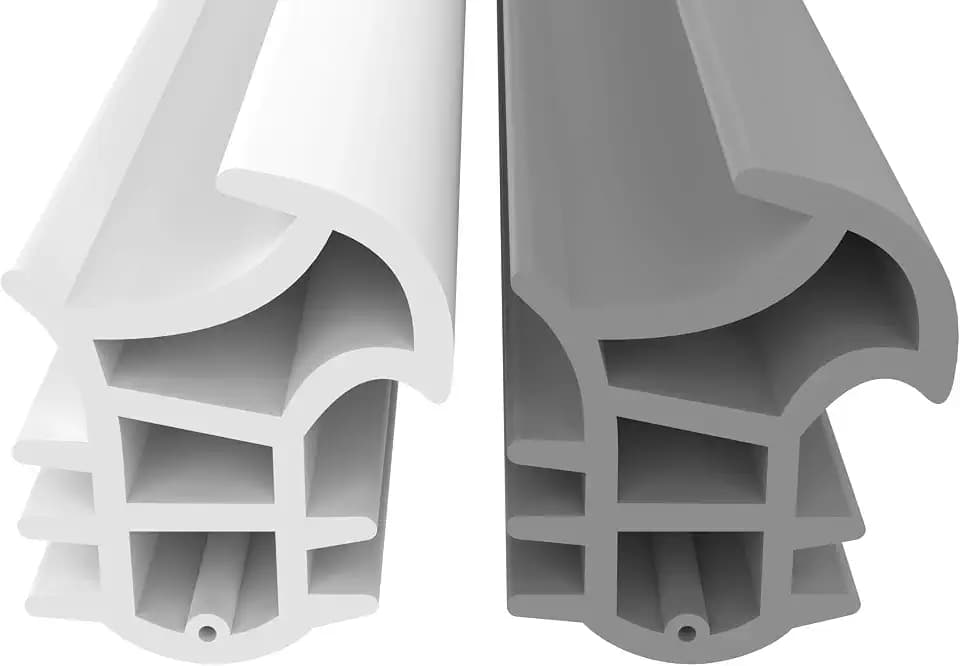 Stahlzargendichtung Grau 5m - gegen Zugluft Lärm & Staub spart Heizkosten Dichtung Dichtungshöhe 17mm Dichtungsbreite 14mm Falz Türdichtung (Grau 5m)
