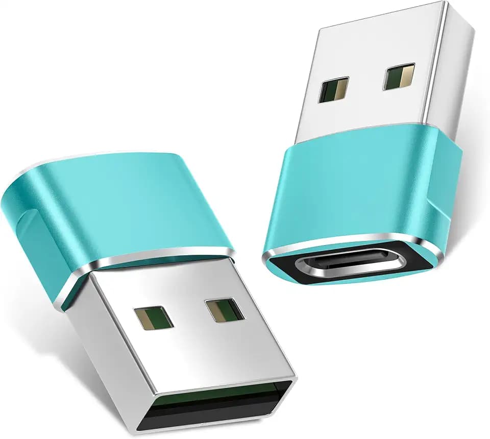 Basesailor USB to USB C Adapter,Type C Female to USB A Male Converter 2P